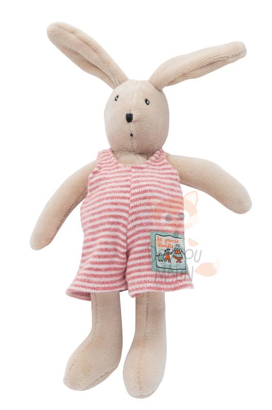  grande famille baby comforter sylvain the rabbit red brown 